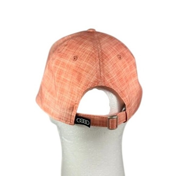 Title: Audi Logo Baseball Cap Adjustable Strapback Pink Plaid - Picture 3 of 5